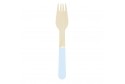 Fourchettes en bois bleu pastel & or