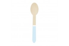 Cuirllers en bois bleu pastel & or