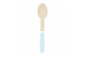 Cuillers en bois bleu pastel & or