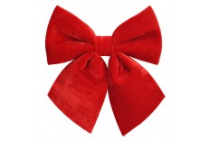 Grand noeud rouge velours