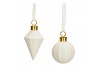 2 Boules blanc & or