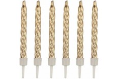 16 Bougies argent métal