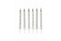 16 Bougies argent métal