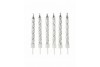 16 Bougies argent métal