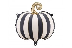Ballon citrouille noir crème et or
