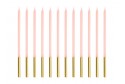 bougies roses et gold x 12
