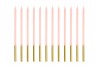 bougies roses et gold x 12