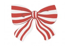 Serviettes noeud rouge x 12