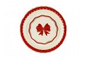 Assiettes noeud rouge & or