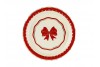 Assiettes noeud rouge & or