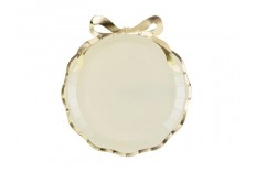 Assiettes noeud beige