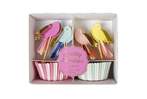 Kit cupcake thème oiseaux Meri Meri 