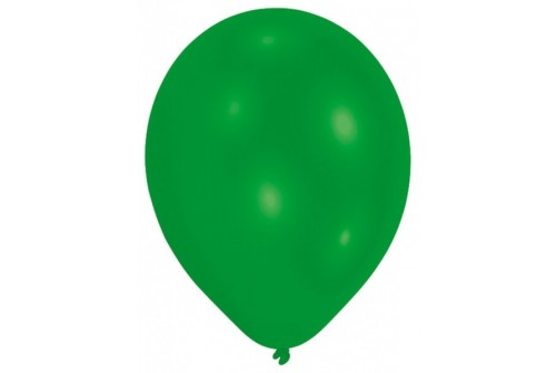 Ballons anniversaire couleur verte - Set de dix ballons de baudruche