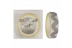 Masking tape chevron argenté