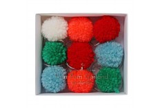 Guirlande pompon multicolore
