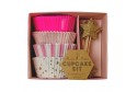 Kit 24 cupcakes pink and star Meri Meri