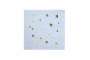 Serviettes multicolores étoiles dorées
