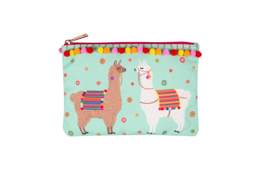 Trousse de toilette blanche motif toucan