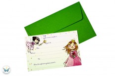 6 invitations princesses