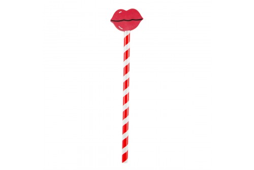 crayon avec gomme bouche