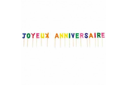 Bougies Anniversaire 18 Lettres Multicolores Joyeux Anniversaire Bougies Anniversaire 18 Lettres Multicolores Joyeux Anniversaire