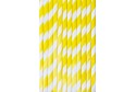 25 pailles de couleur jaune et blanc