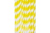 25 pailles de couleur jaune et blanc