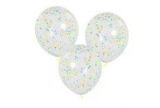 Ballon confetti pastels - Set de 3 ballons