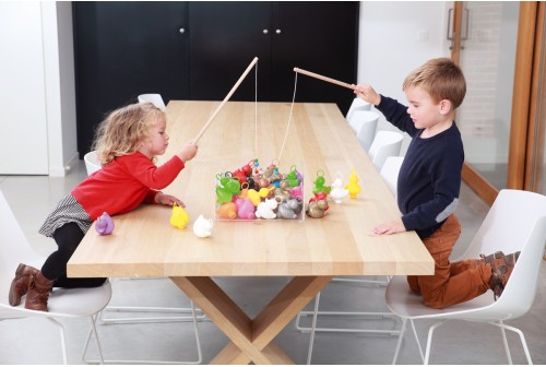 Canne à pêche en bois de qualité kermesse et anniversaire Sans Canne a pêche en Bois 34 cm Kermesse Canard