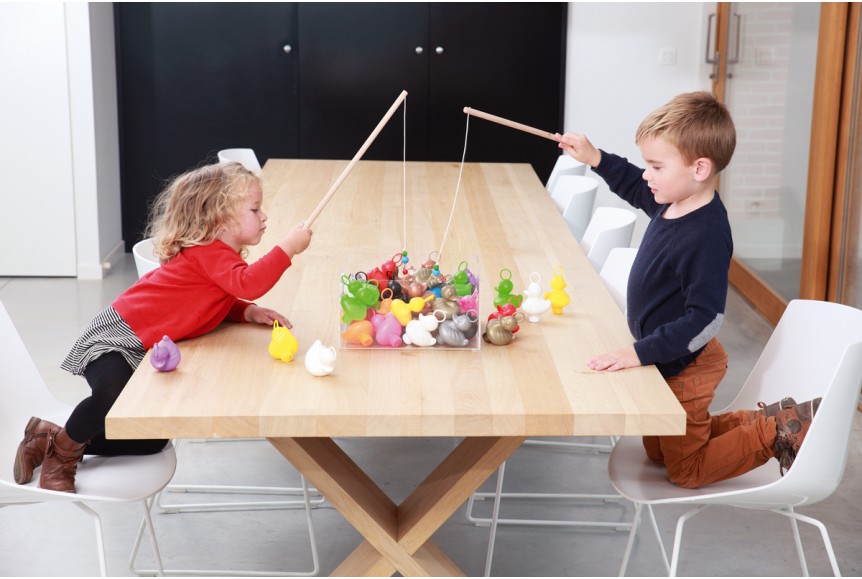 Jeu de pêche à la ligne enfants - Jeu d'adresse en bois fêtes kermesse