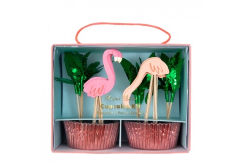 Kit cupcake flamant rose Meri Meri