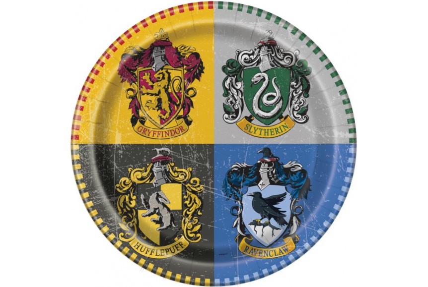 8 grandes Assiettes carton Harry Potter - anniversaire thème sorcier