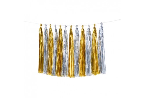 Guirlande tassel or et argent Meri Meri