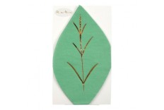 Serviettes feuille vertes