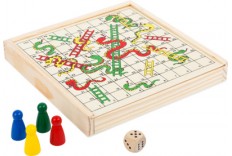 Jeu du serpent et de l'échelle en bois