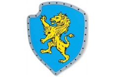 Bouclier en bois Lion Jaune