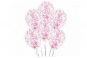 6 Ballons confetti coeur rose