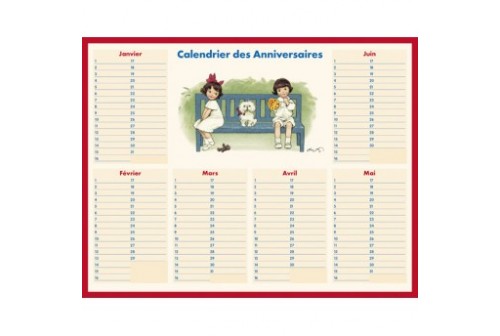 calendrier des anniversaires