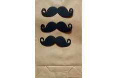 Kit sac en papier kraft thème moustaches