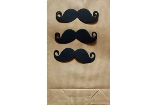 Kit sac en papier kraft thème moustaches