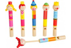 Sifflet clown en bois 