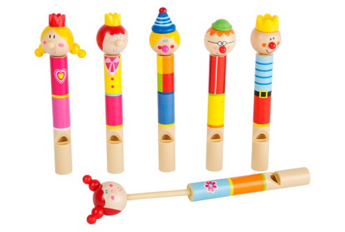 Sifflet clown en bois 