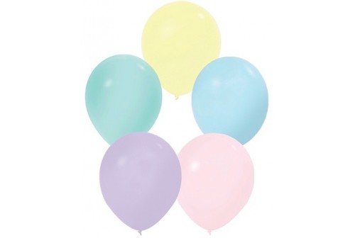 10 Ballons de baudruche couleurs Pastels - anniversaire et baby shower