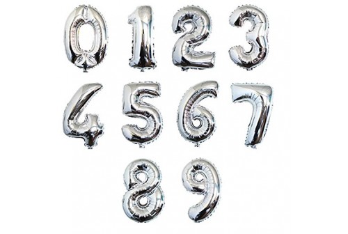 Ballon Mylar Chiffre XXL argent