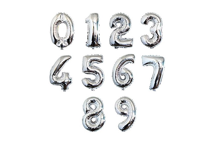 Ballon Mylar Aluminium Chiffre Noir Anniversaire 86 cm