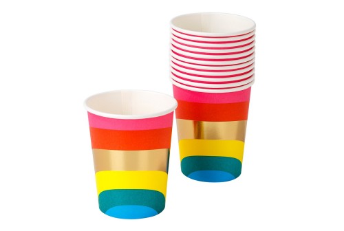 12 gobelets Arc en Ciel