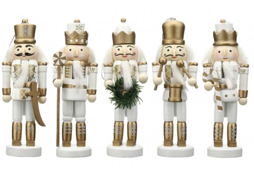 Figurines Casse-Noisette En Bois Brut 10 Pouces - À Peindre Pour Décoration Noël