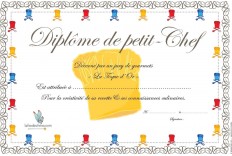 Diplômes de petit Chef