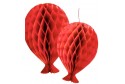 Ballons rouges nid d'abeille