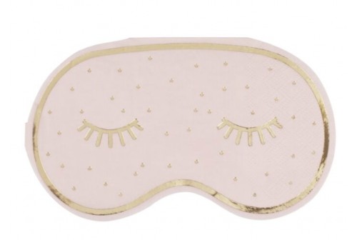 16 Serviettes masque de nuit